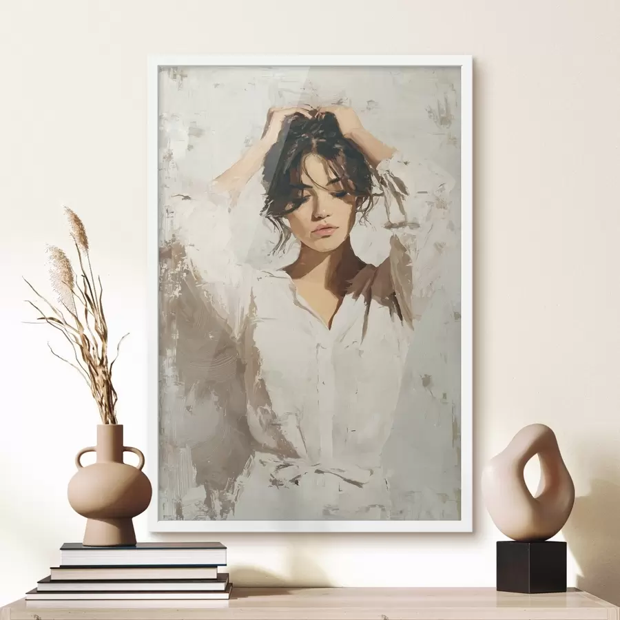 murales de pared Mujer de blanco f46366