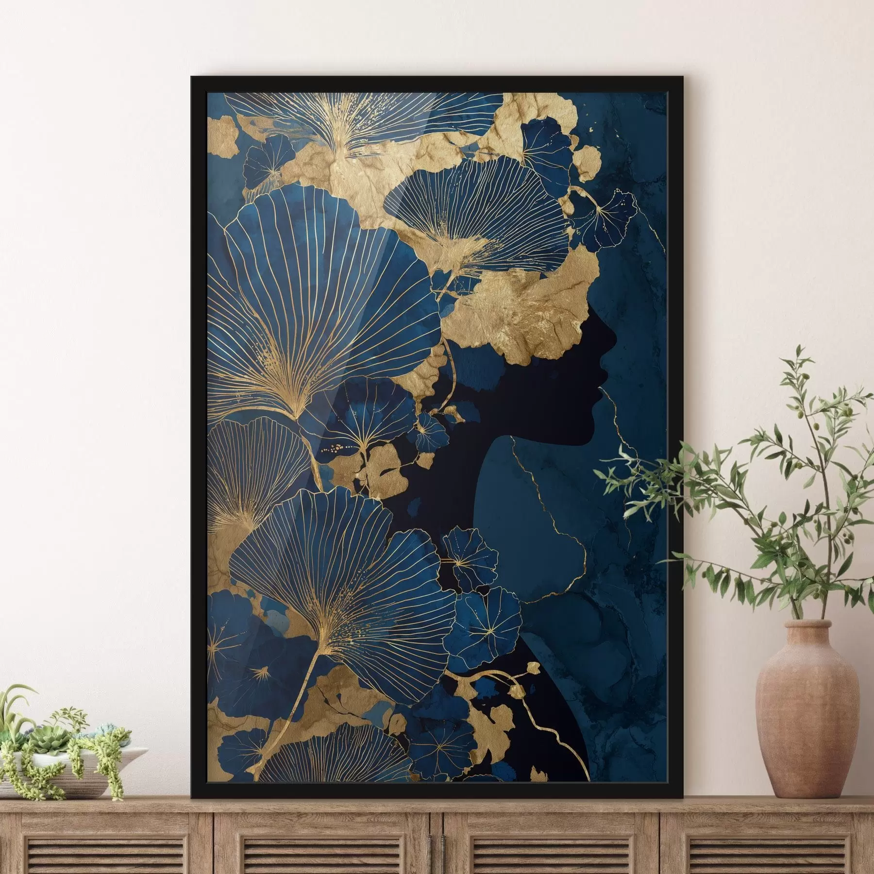 murales de pared Hojas abstractas f46367