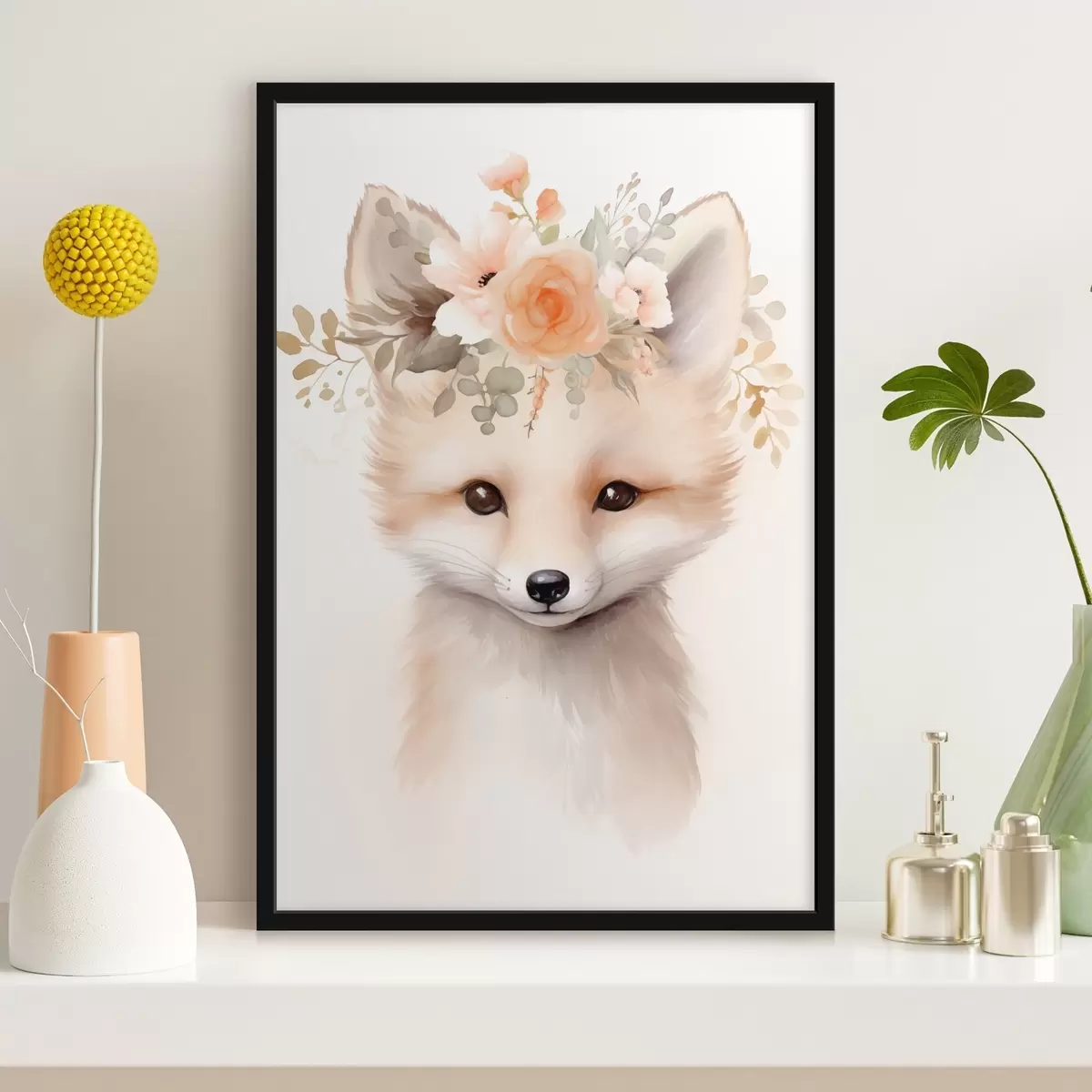 Poster Zorro con flores f46381