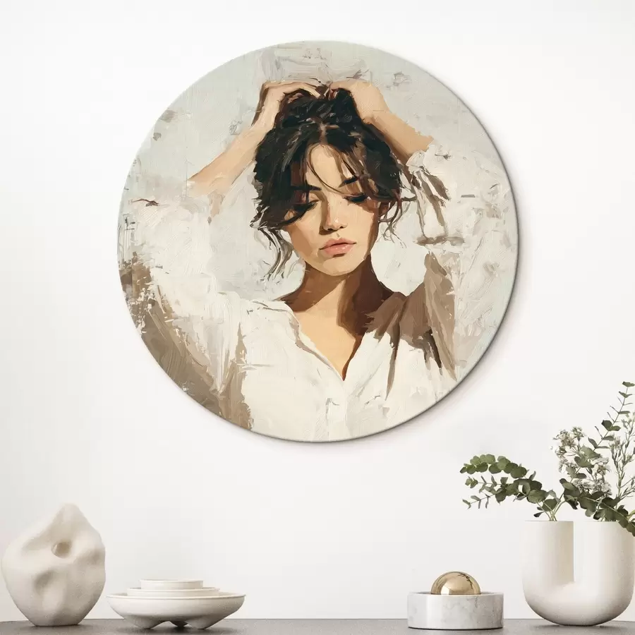 murales de pared Mujer de blanco r46366