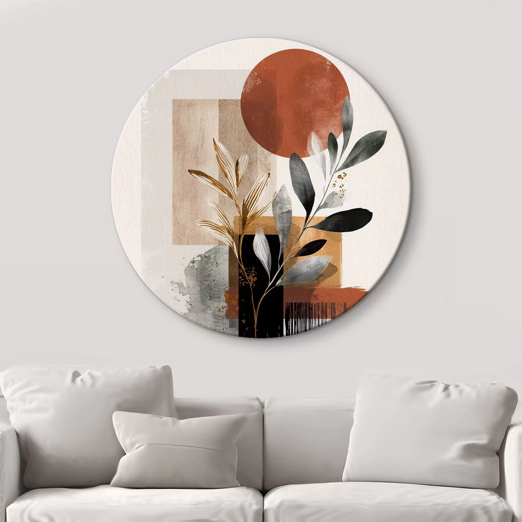 murales de pared Geometría y abstracción de hojas r46388