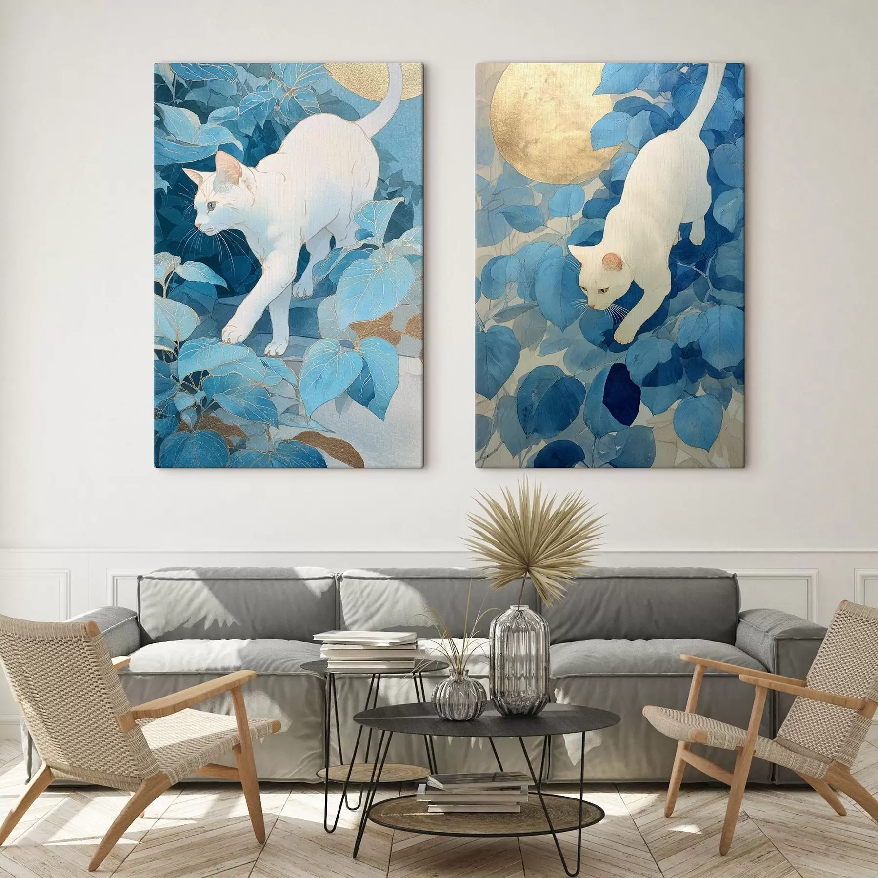 murales de pared Gato blanco m00924