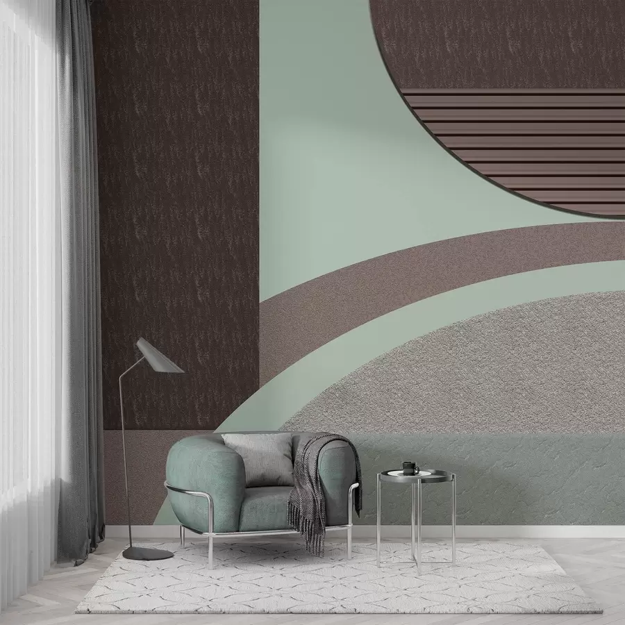 murales de pared geometría abstracta con textura  w04631