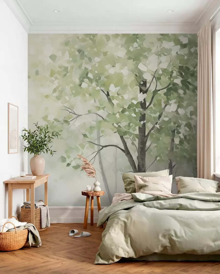 murales de pared Copas a manchas verdes w04781