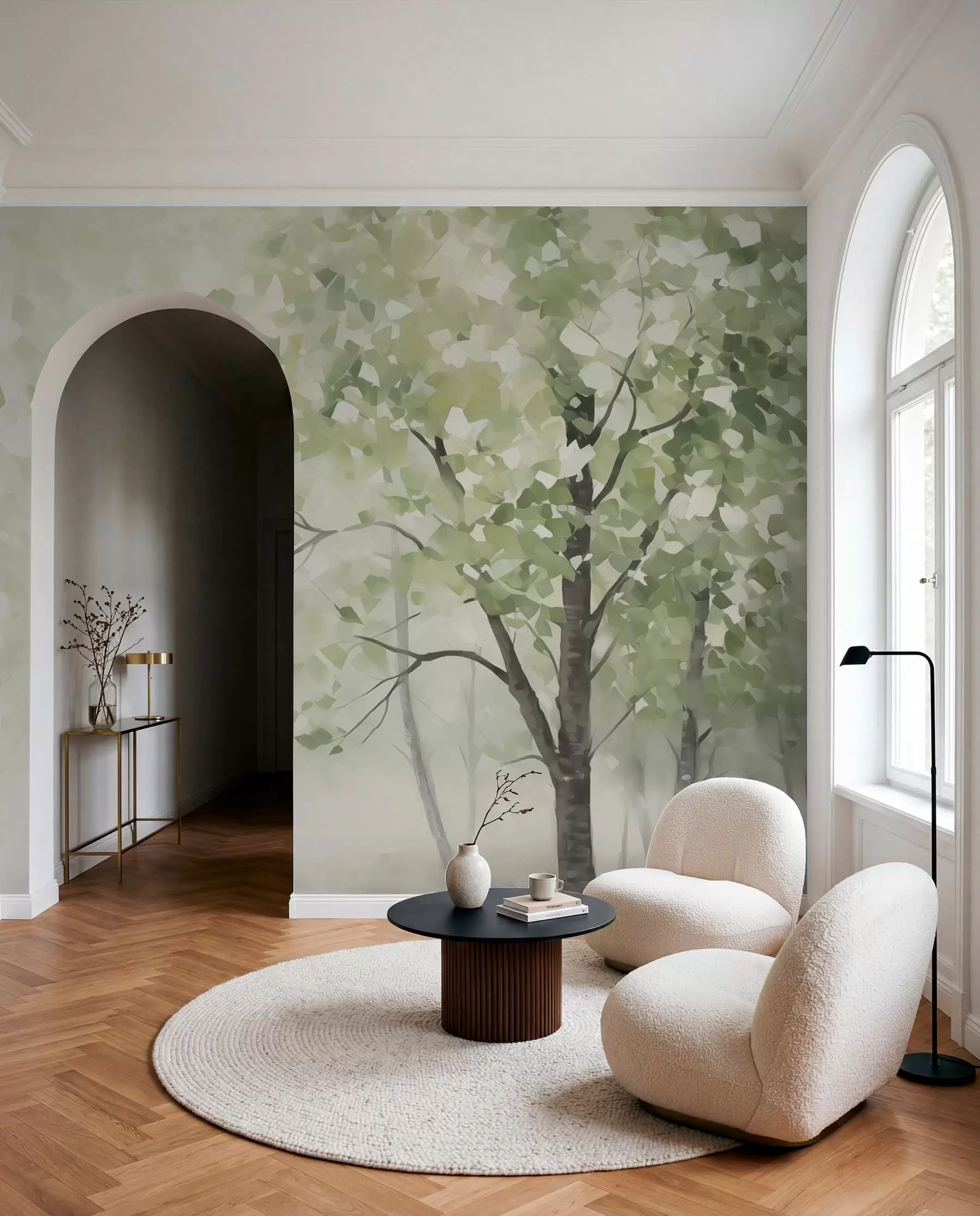 murales de pared Copas a manchas verdes w04781
