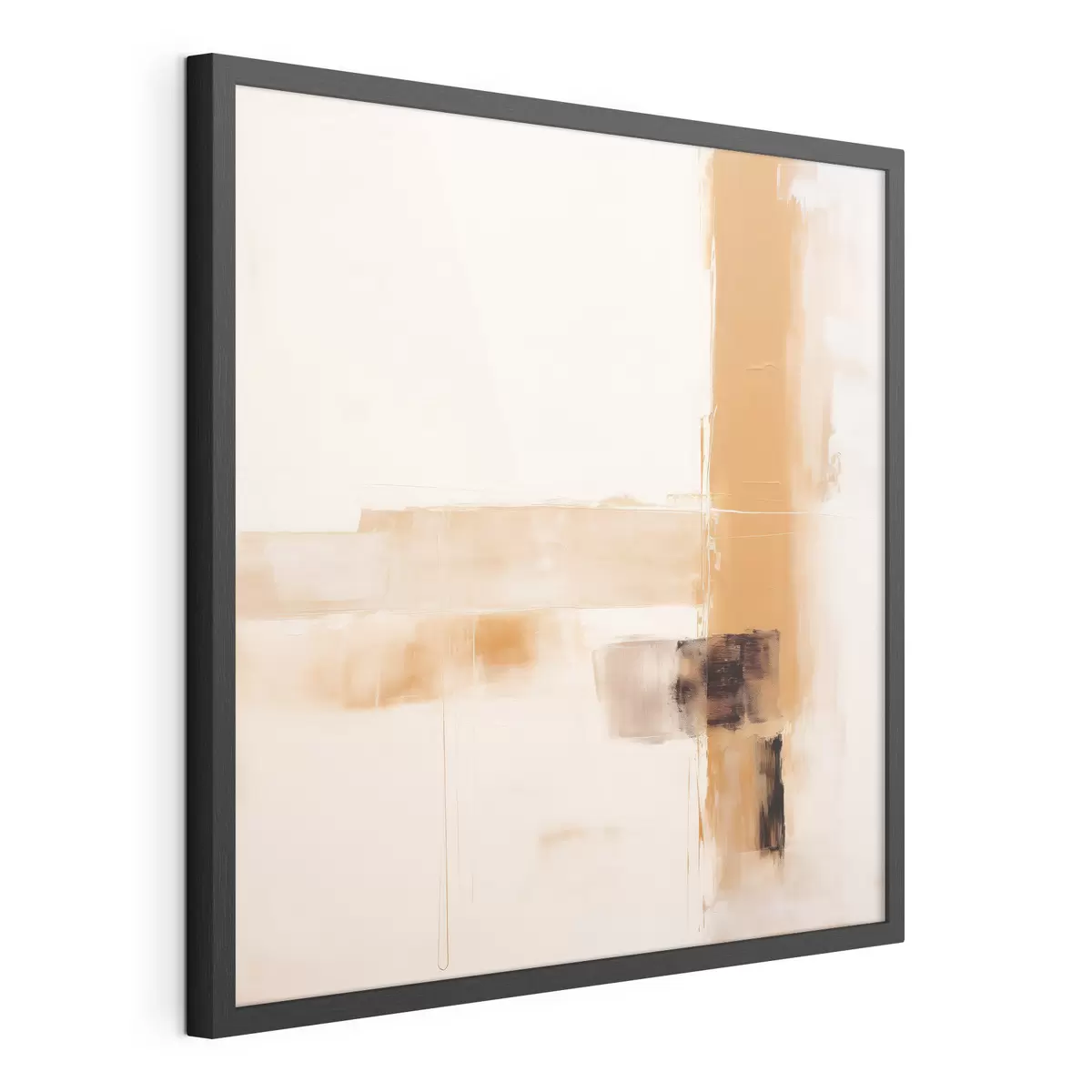 Poster Abstracción naranja y marrón f46307