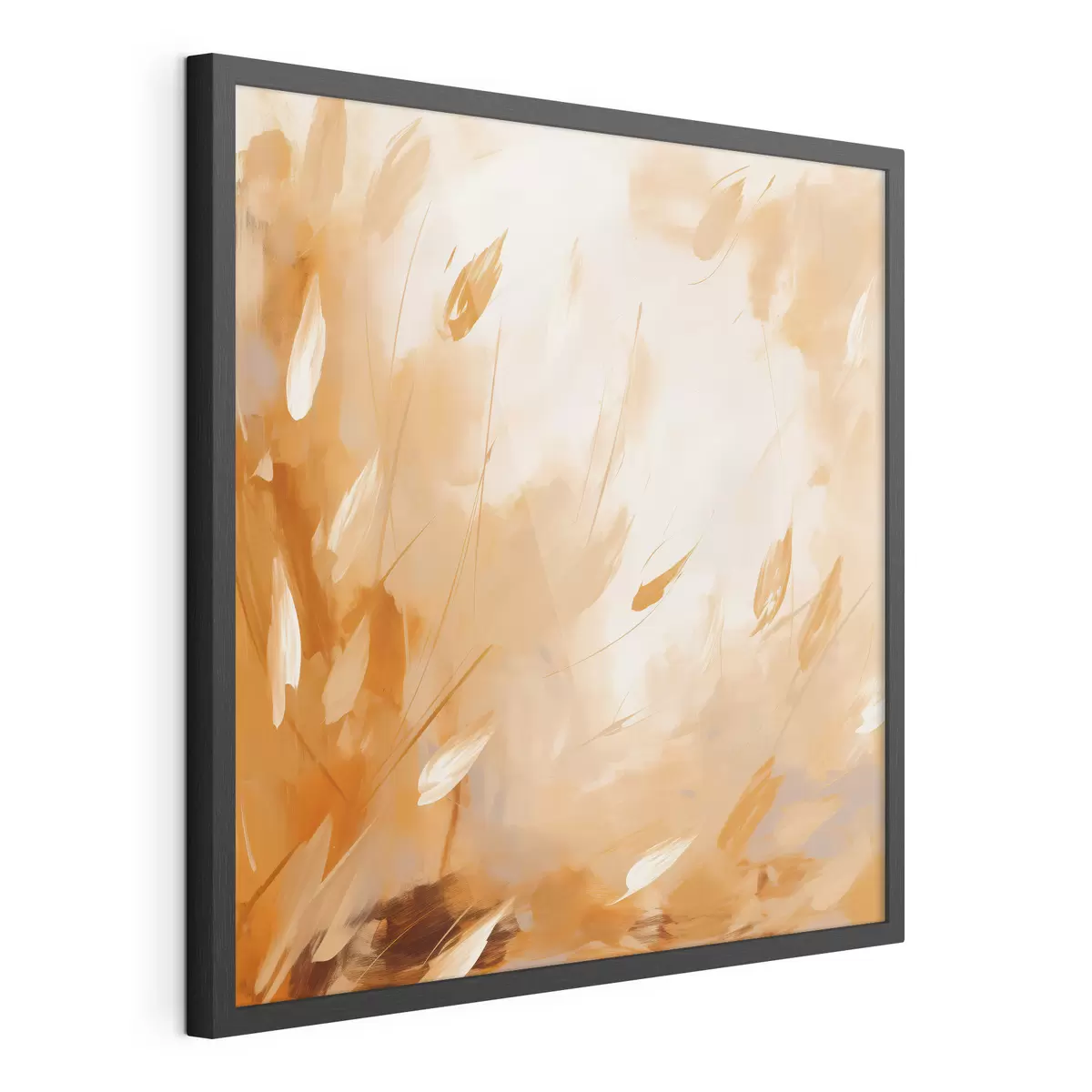 Poster Pétalos y tallos abstractos en estilo óleo f46319