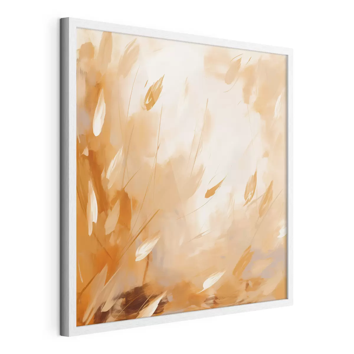 Poster Pétalos y tallos abstractos en estilo óleo f46319
