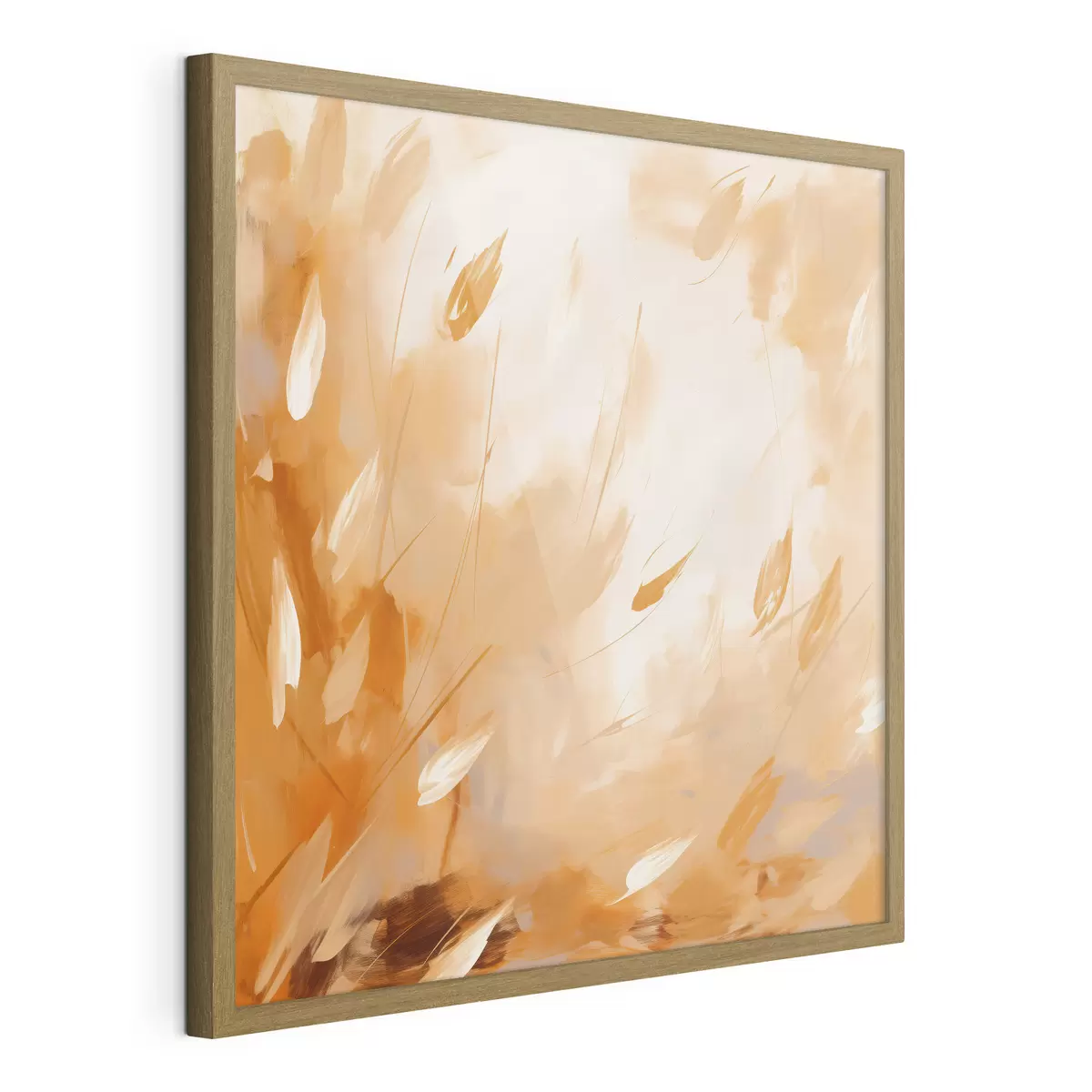 Poster Pétalos y tallos abstractos en estilo óleo f46319