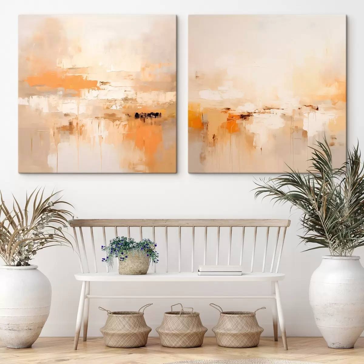 murales de pared Pintura abstracta ligera en tonos otoñales m00895