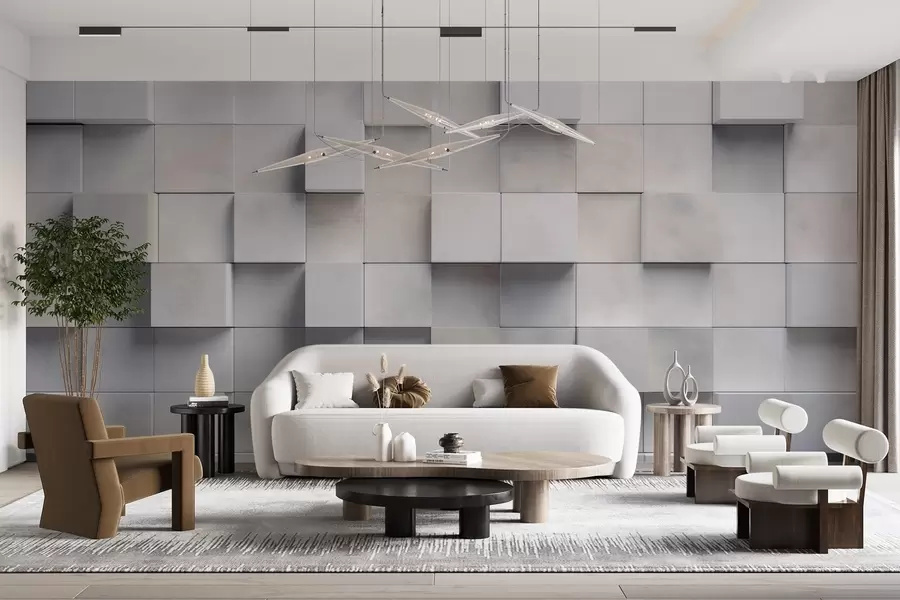 murales de pared Bloques cuadrados w04806