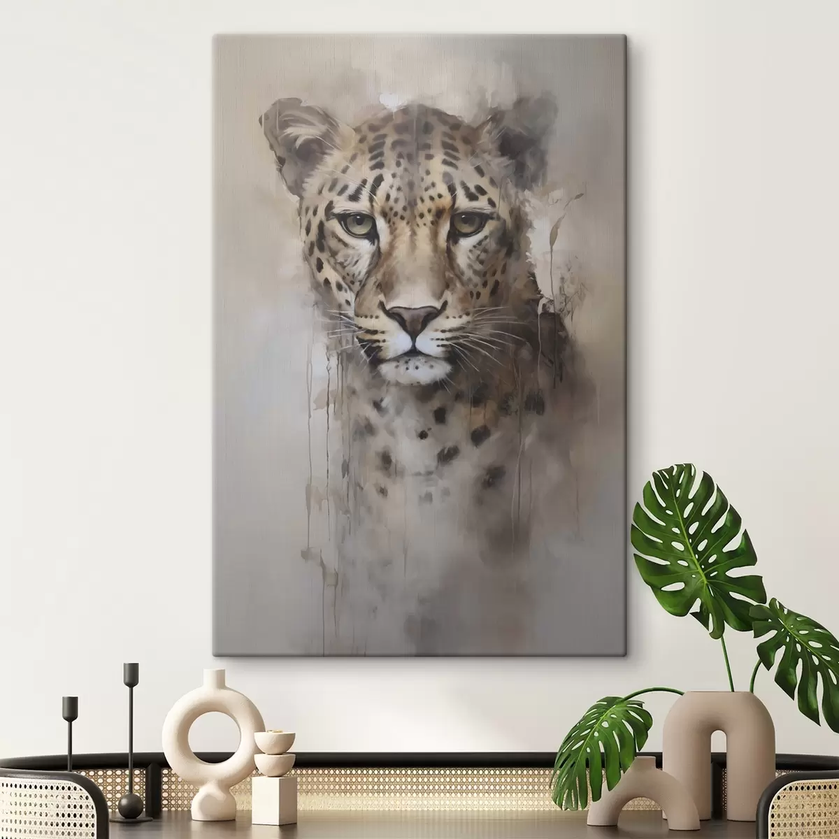 murales de pared Pintura imitación leopardo s46434