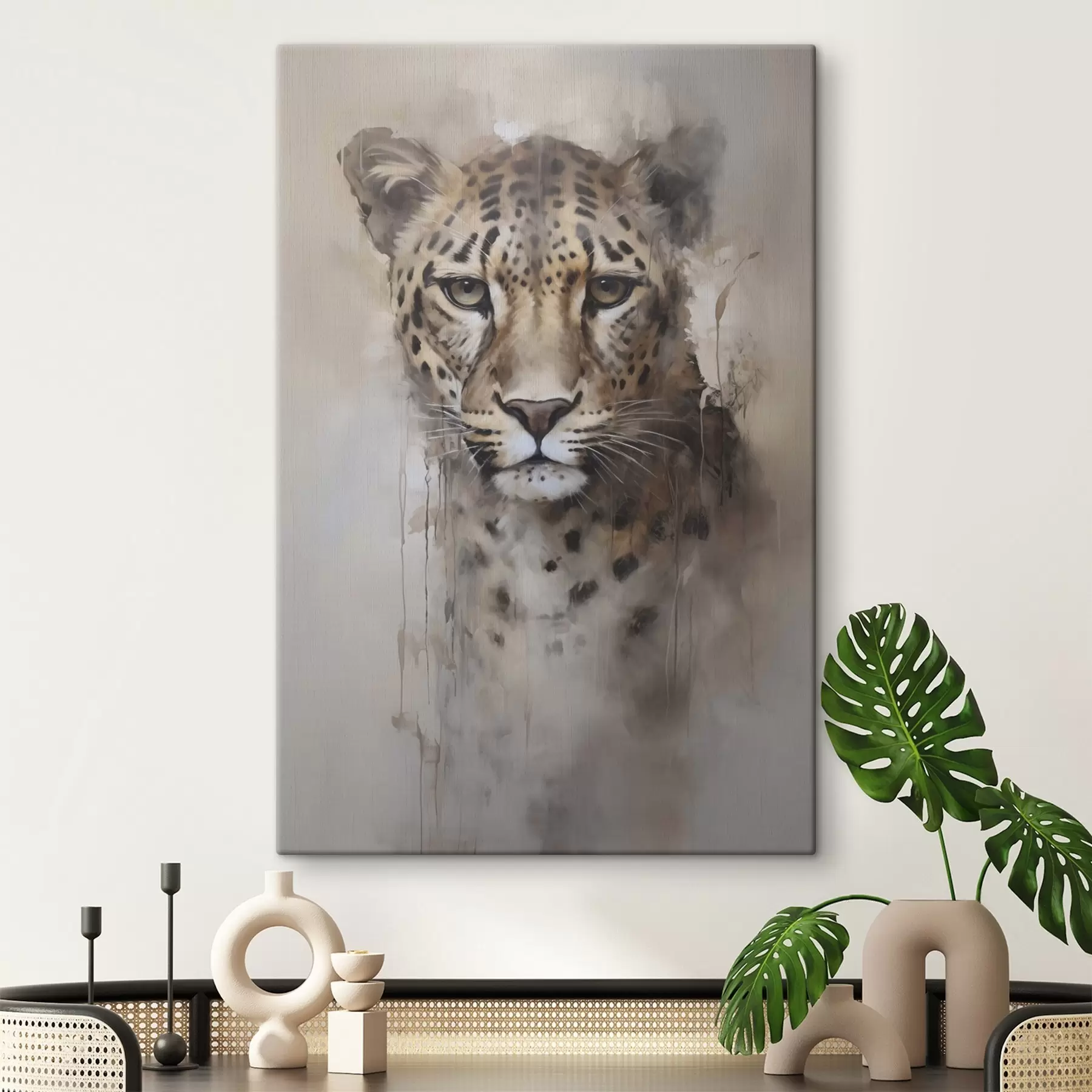 murales de pared Pintura imitación leopardo s46434