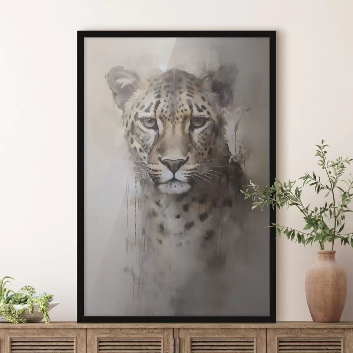 Poster Pintura imitación leopardo f46434