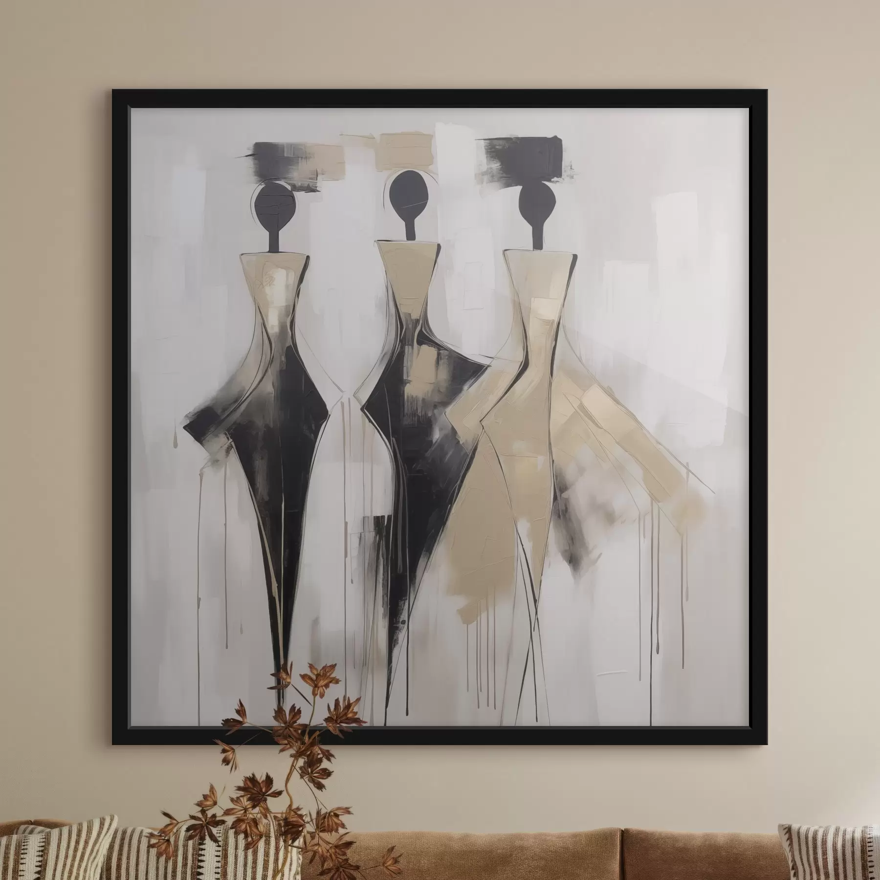 murales de pared siluetas abstractas f46436