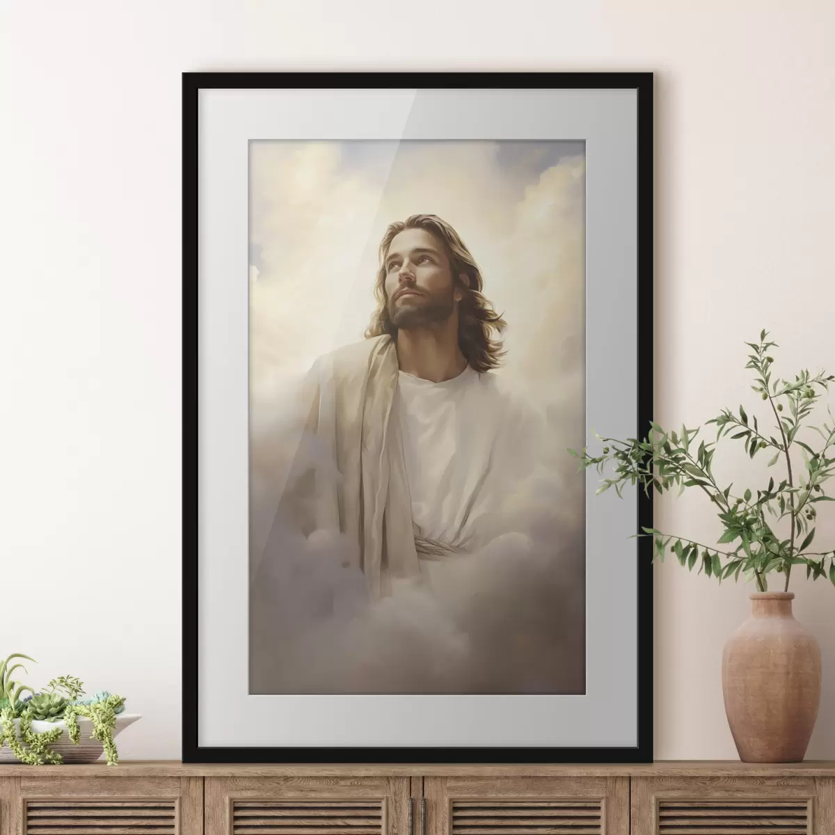 Poster Jesús entre las nubes f46445