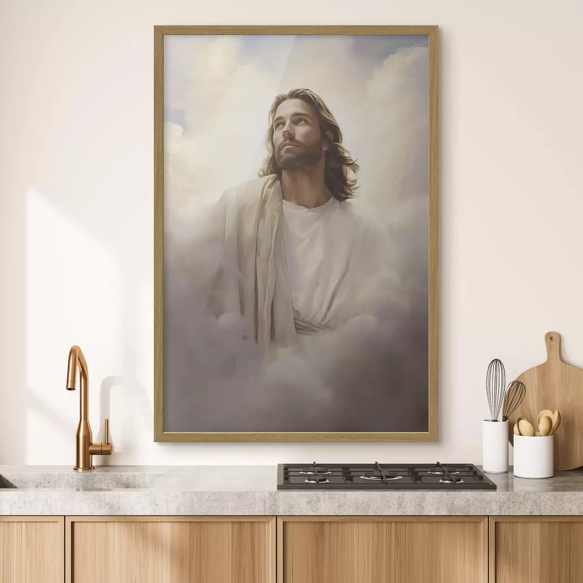 Poster Jesús entre las nubes f46445
