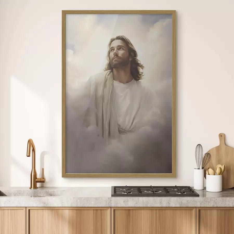 murales de pared Jesús entre las nubes f46445
