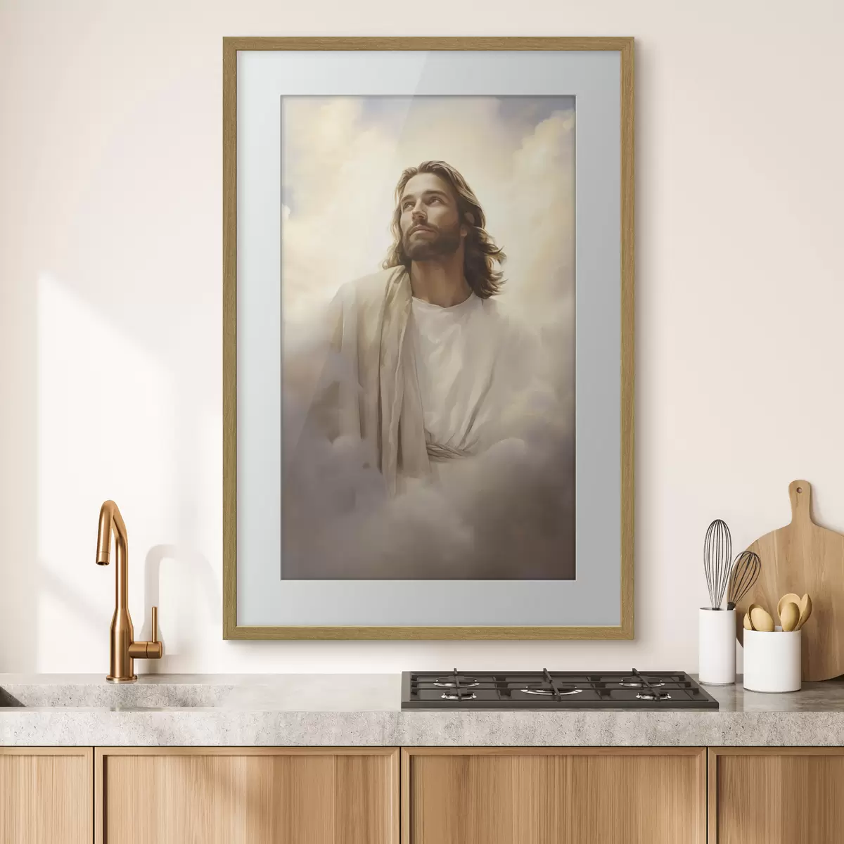 Poster Jesús entre las nubes f46445