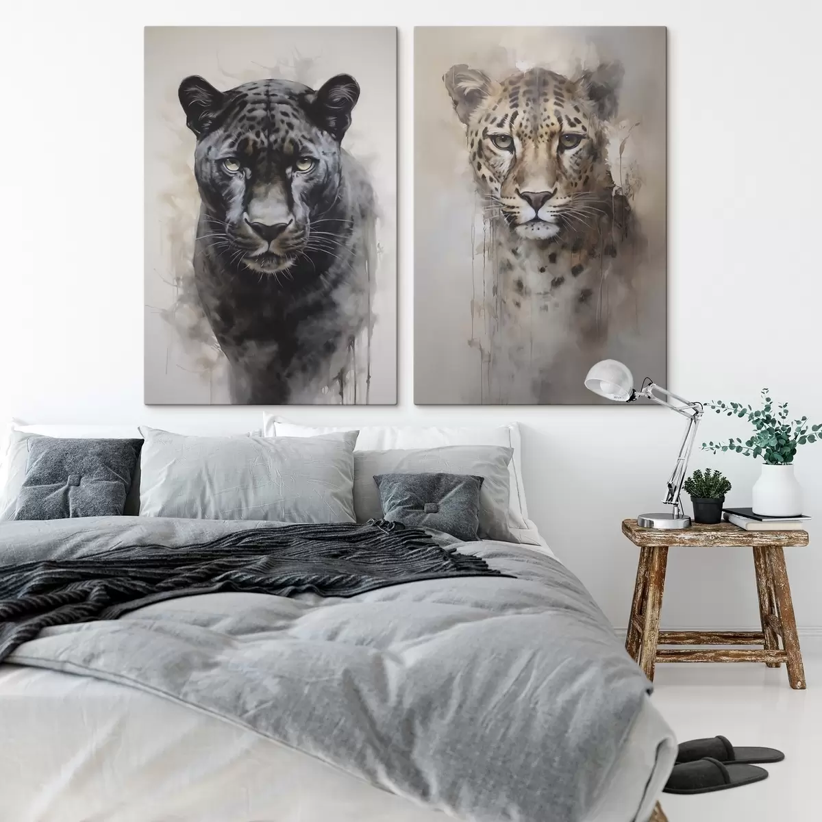 murales de pared Pantera y leopardo m00931