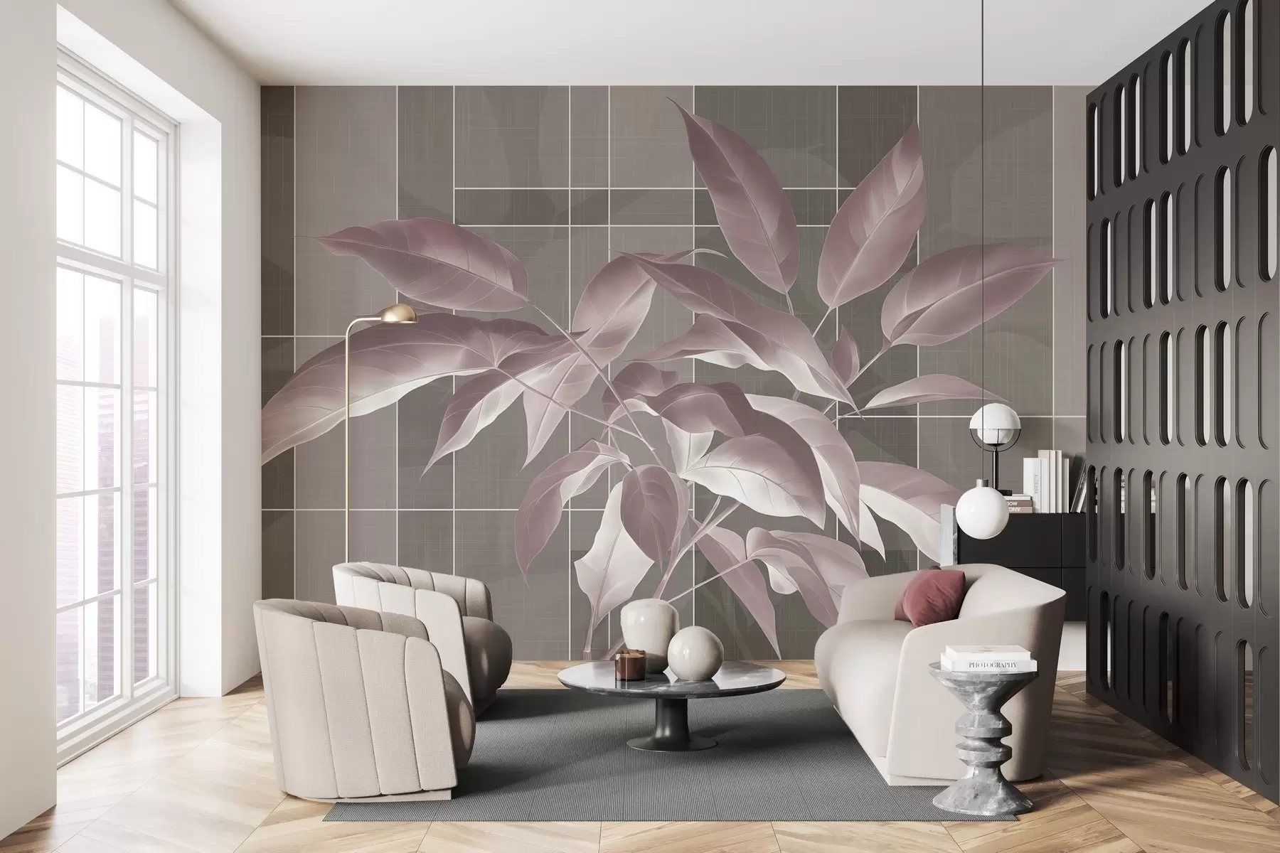 murales de pared Rama de árbol elegante w04840v2