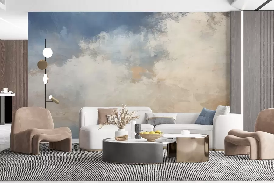 murales de pared Imagen abstracta de nubes en estilo loft w04841