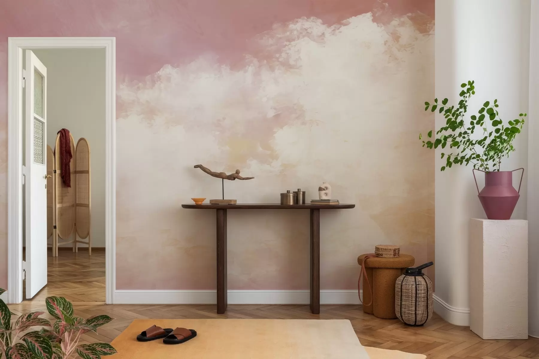 murales de pared Imagen abstracta de nubes en estilo loft w04841v1