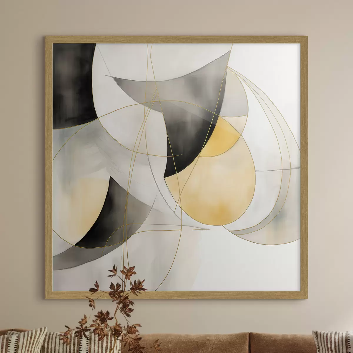 Poster Abstracción geométrica en estilo moderno f46328