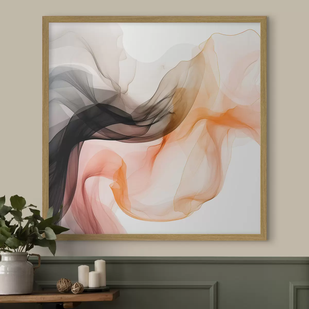Poster Flujos de aire, abstracción transparente f46332