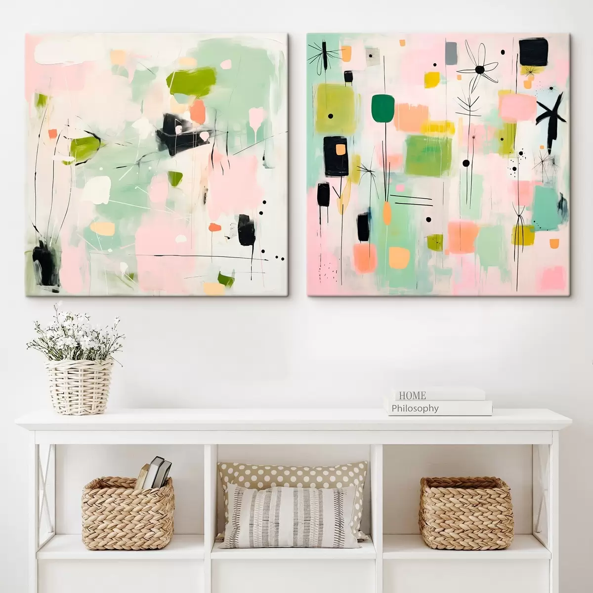 murales de pared Motivos florales de estilo moderno m00900