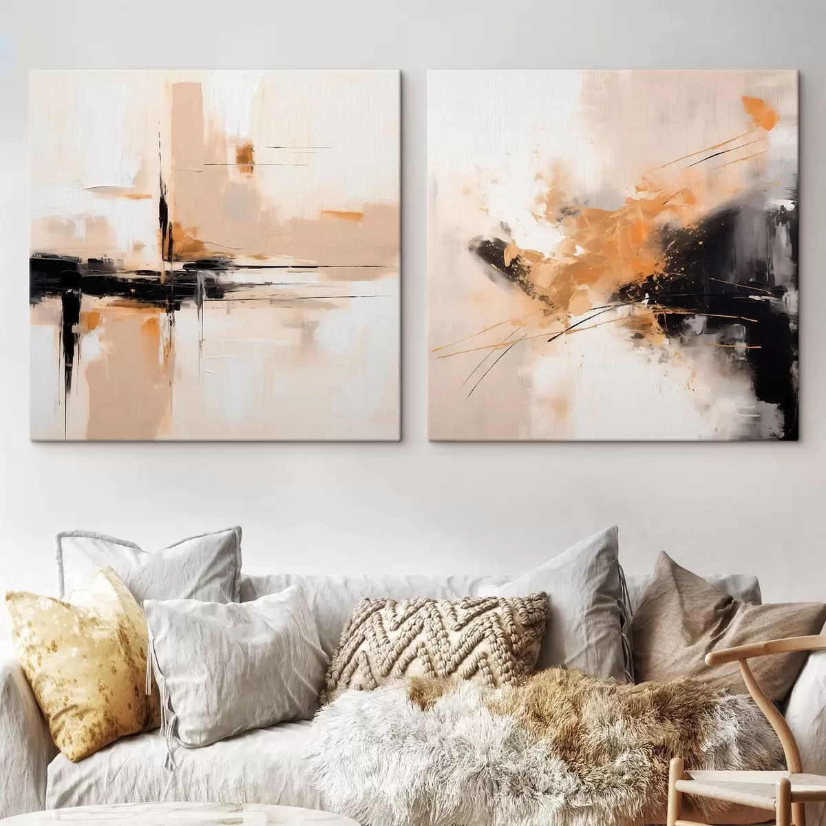 murales de pared Geometría y expresión en estilo óleo m00901