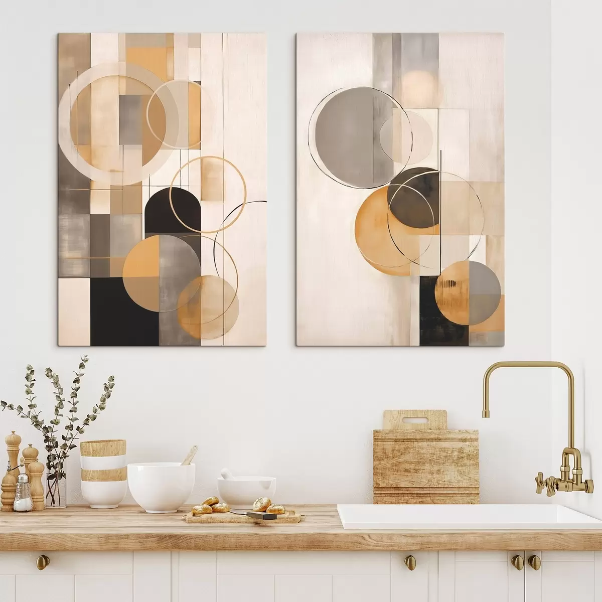 murales de pared Abstracción geométrica con círculos m00858