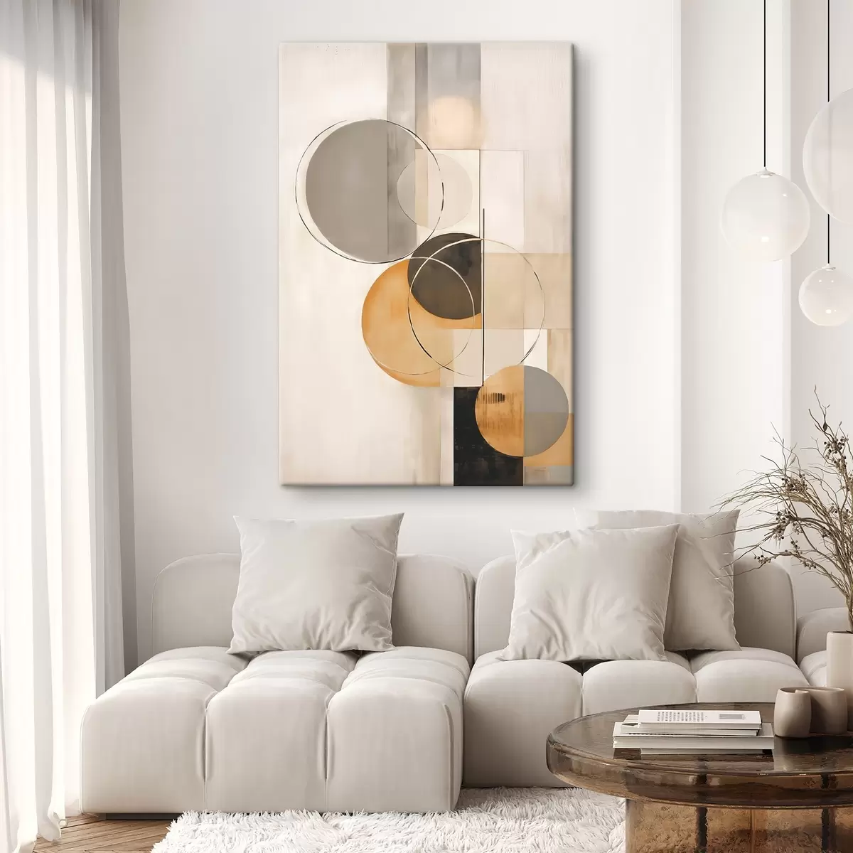 murales de pared Abstracción geométrica con círculos s46358