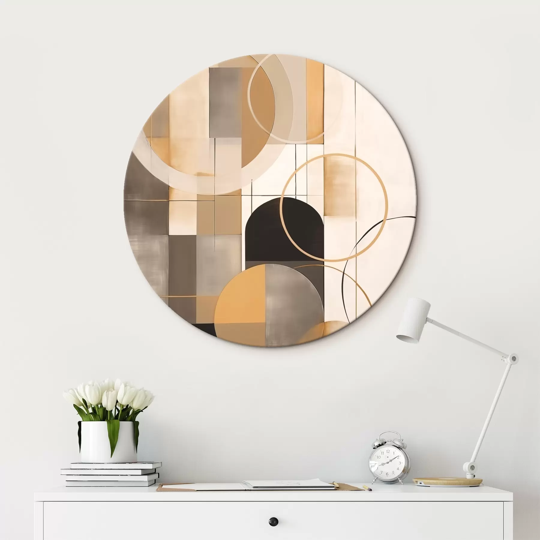 murales de pared Abstracción geométrica con círculos r46359