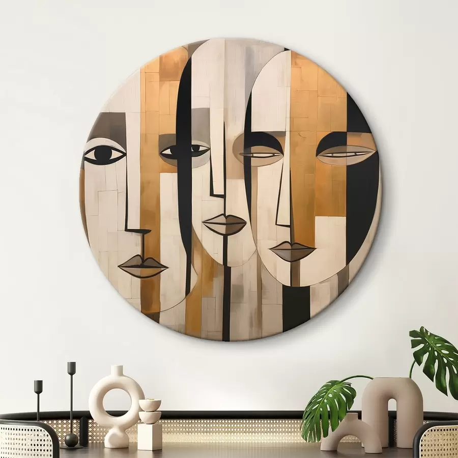 murales de pared Caras abstractas r46452