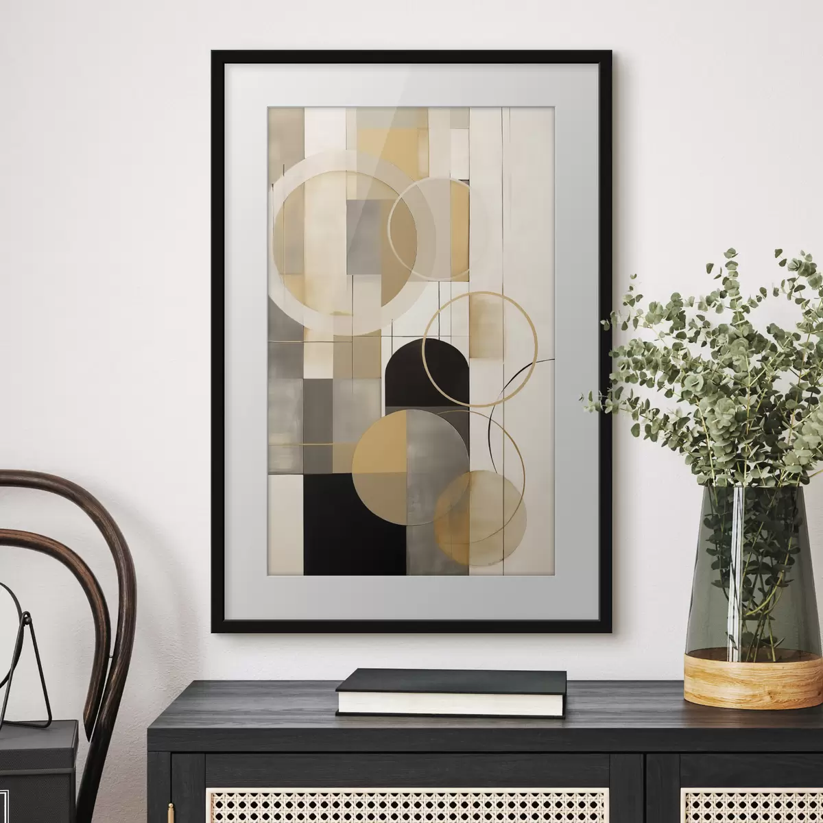 Poster Abstracción geométrica con círculos f46359