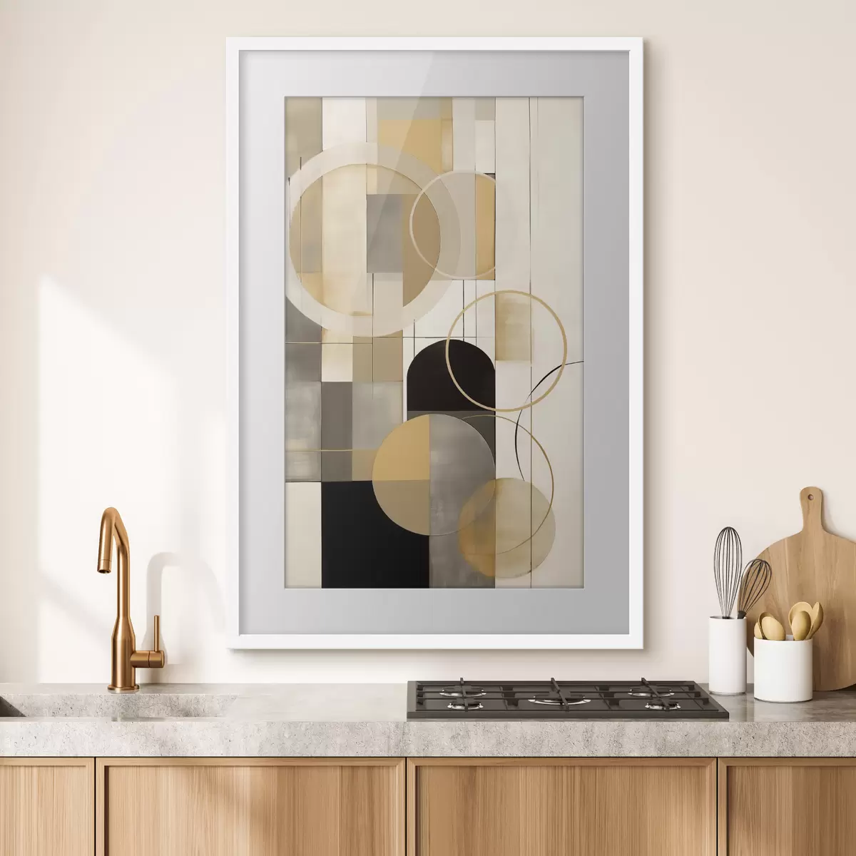 Poster Abstracción geométrica con círculos f46359