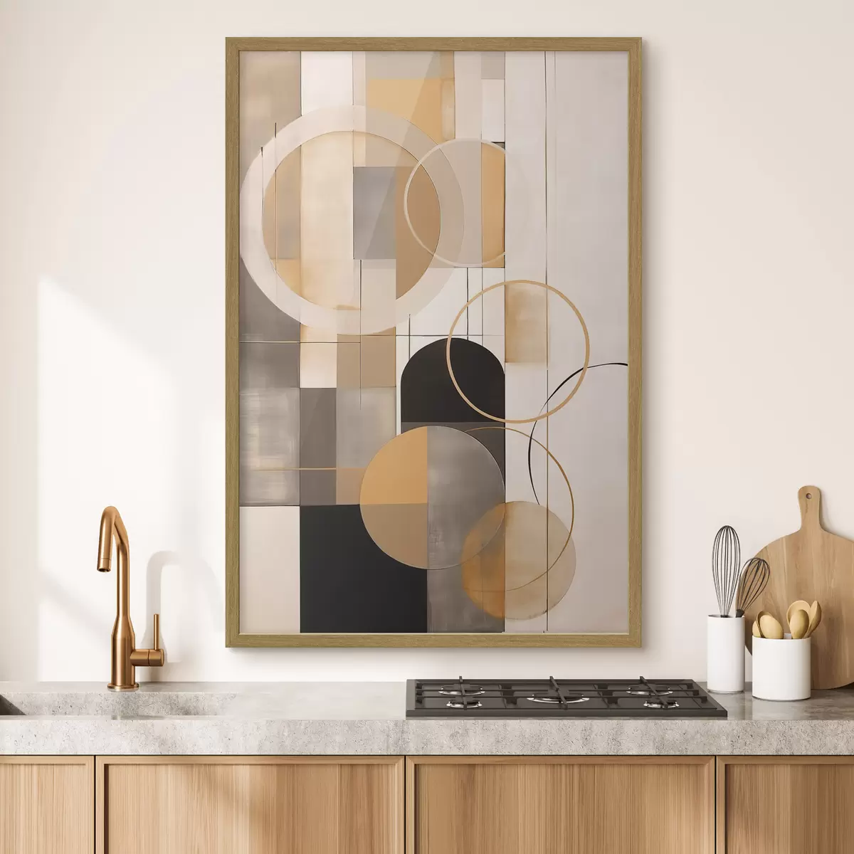 Poster Abstracción geométrica con círculos f46359