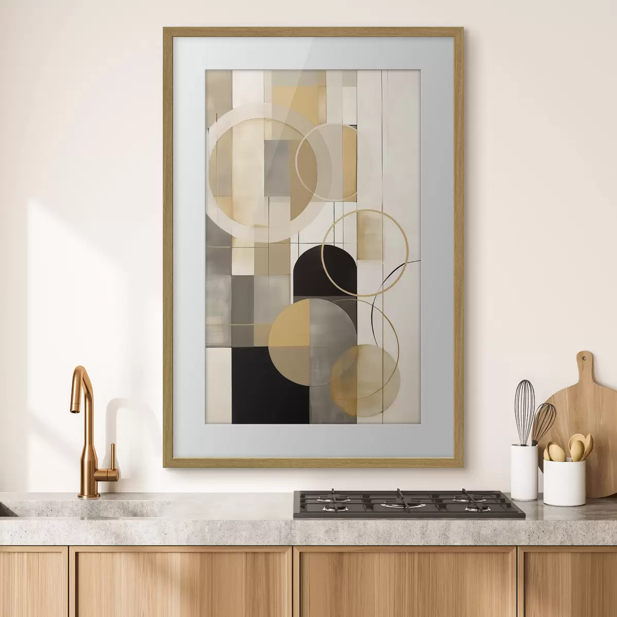 Poster Abstracción geométrica con círculos f46359