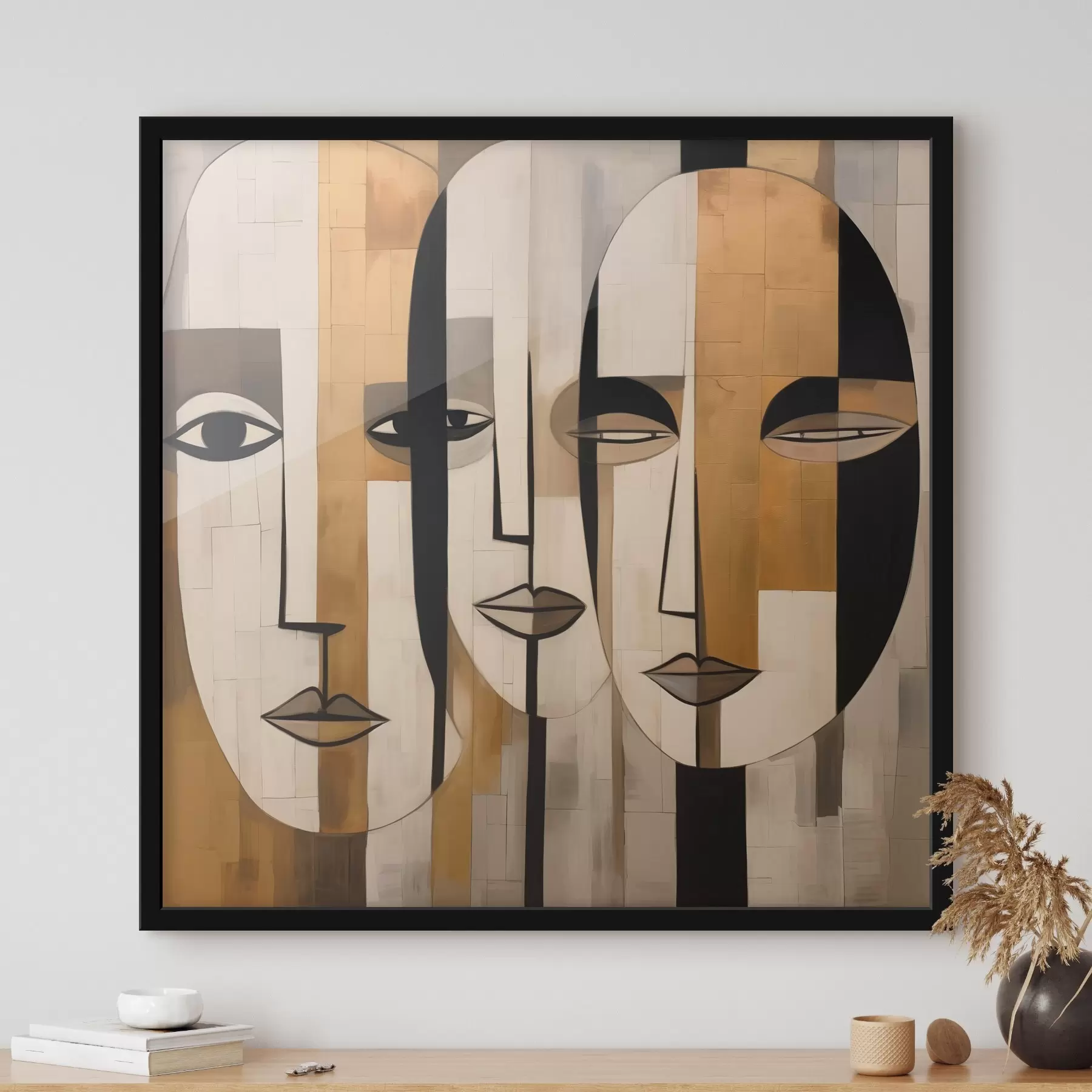 murales de pared Caras abstractas f46452