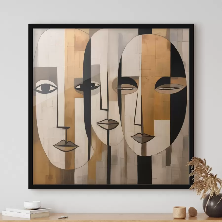 murales de pared Caras abstractas f46452