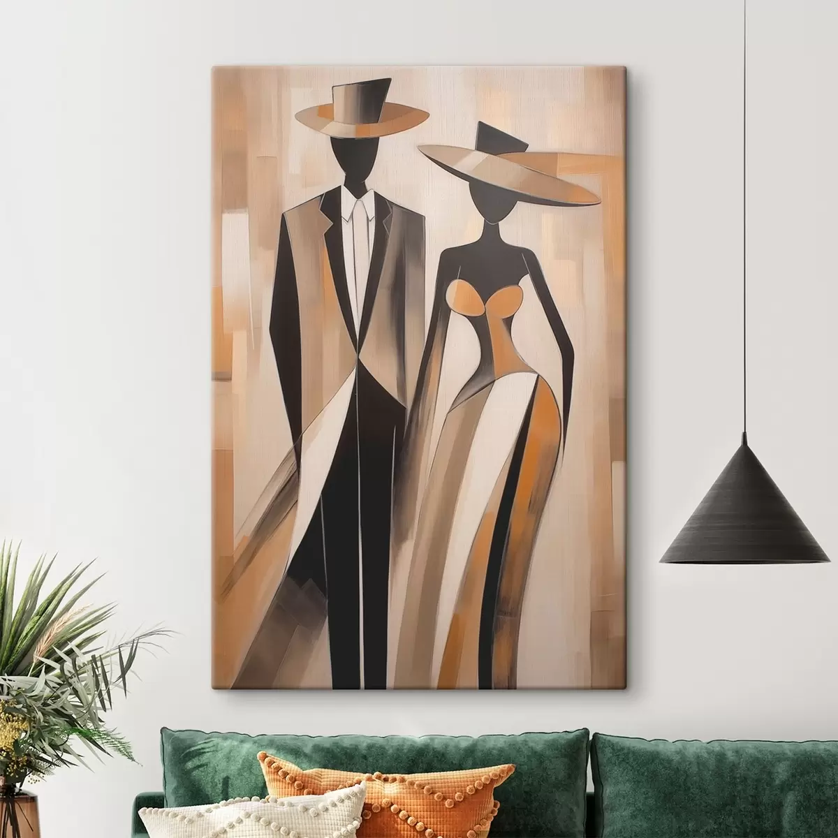 murales de pared Siluetas de pareja s46477