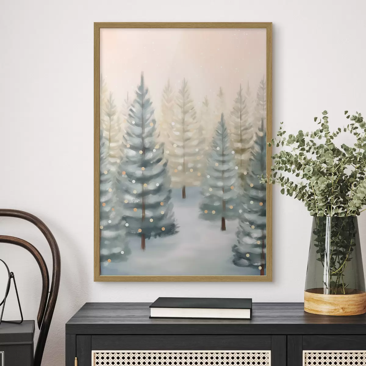 Poster Bosque navideño f46456