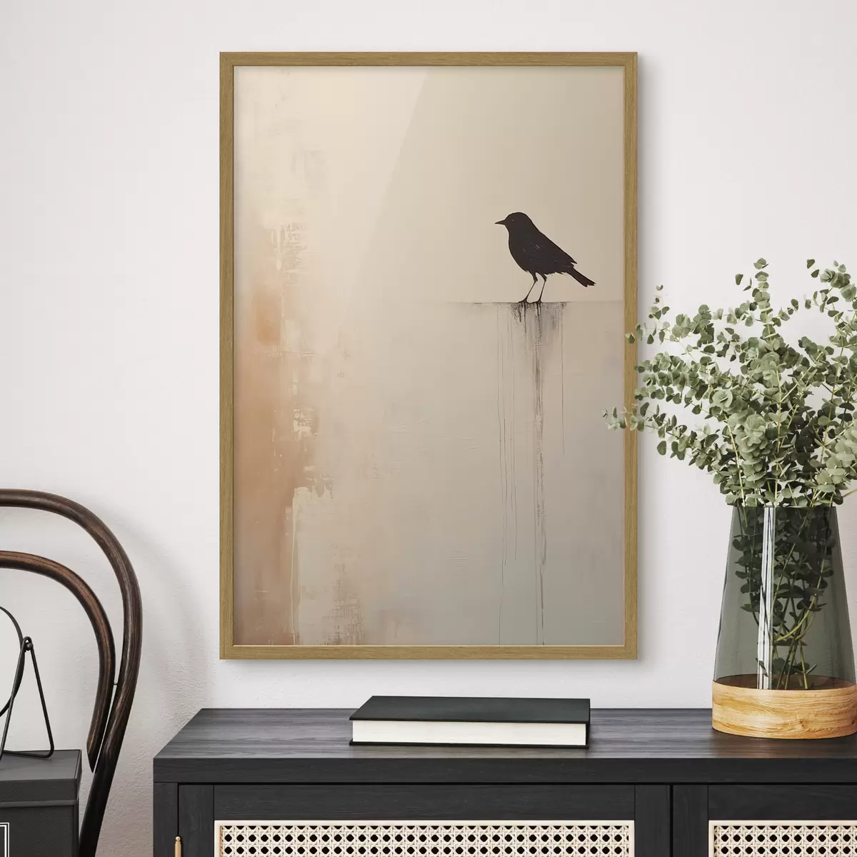 Poster Silueta de pájaro. Minimalismo abstracto f46466