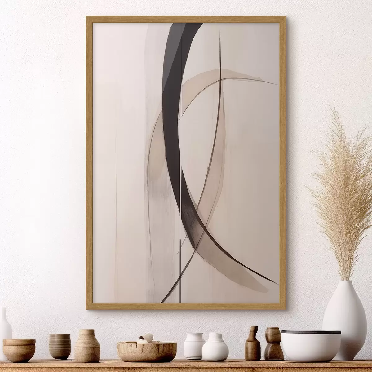 Poster Caligrafía elegante. Abstracción f46468