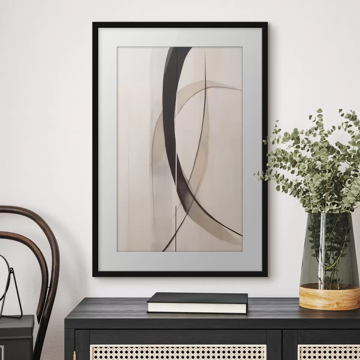 Poster Caligrafía elegante. Abstracción f46468
