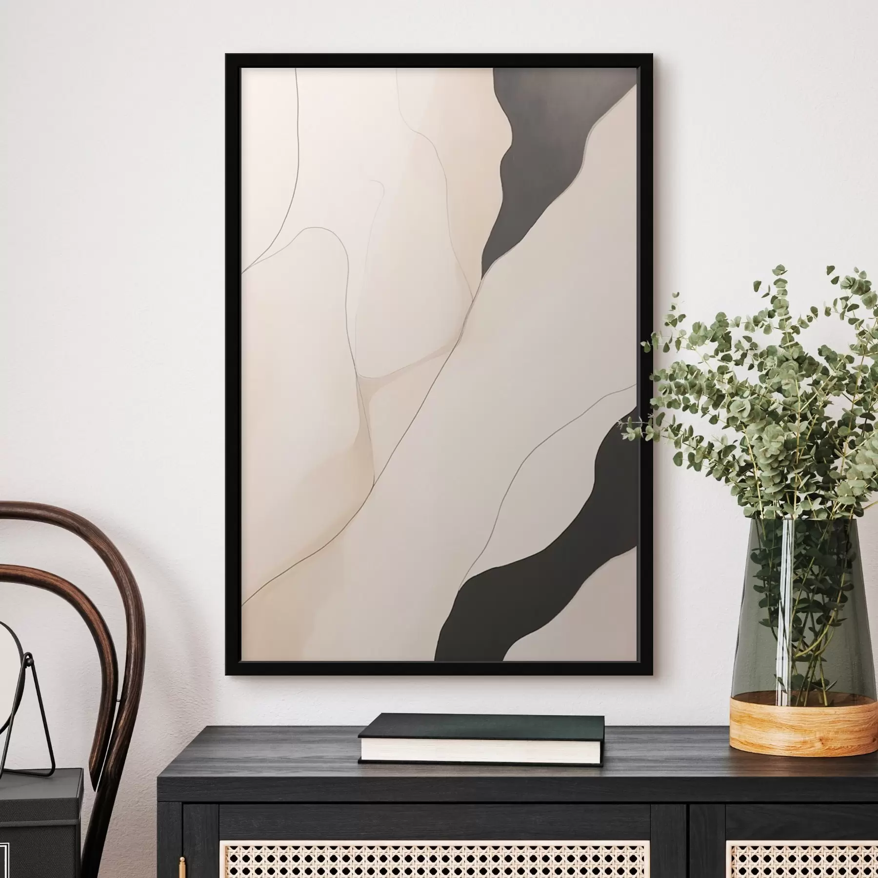 murales de pared Abstracción de contornos f46470