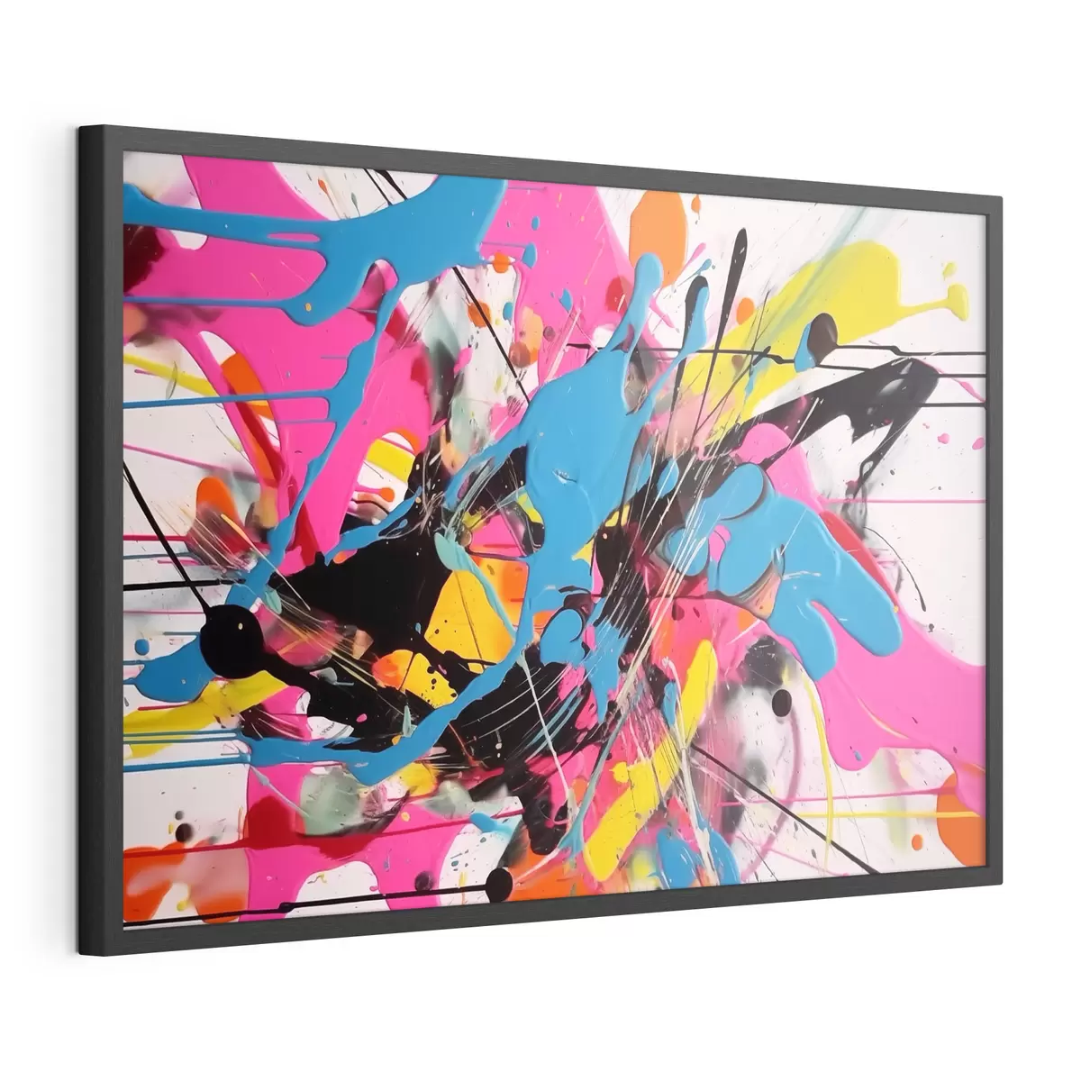 Poster Salpicadura brillante de pintura. Estilo abstracto con gotas f46478