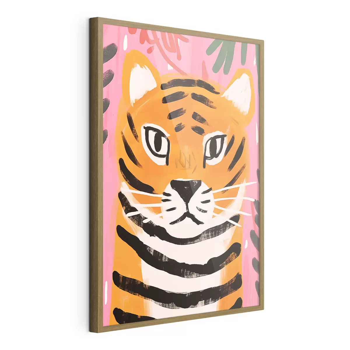 Poster Tigre en estilo gouache f46554