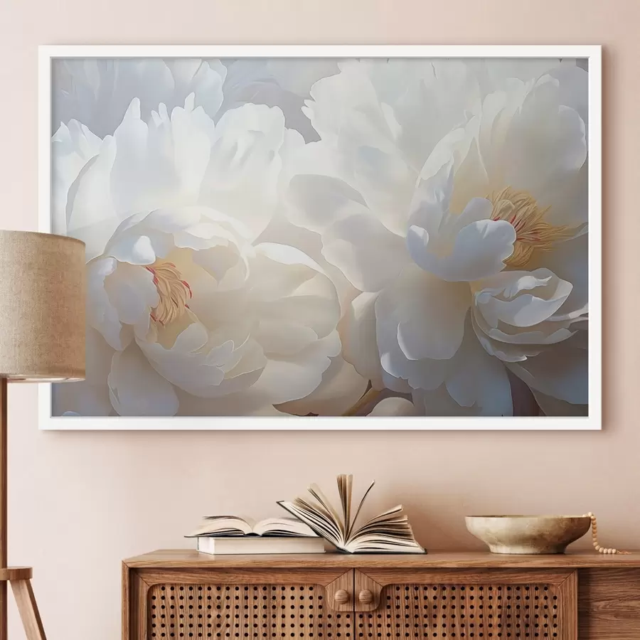 murales de pared Grandes peonías blancas f46560